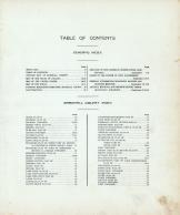 Table of Contents, Marshall County 1922